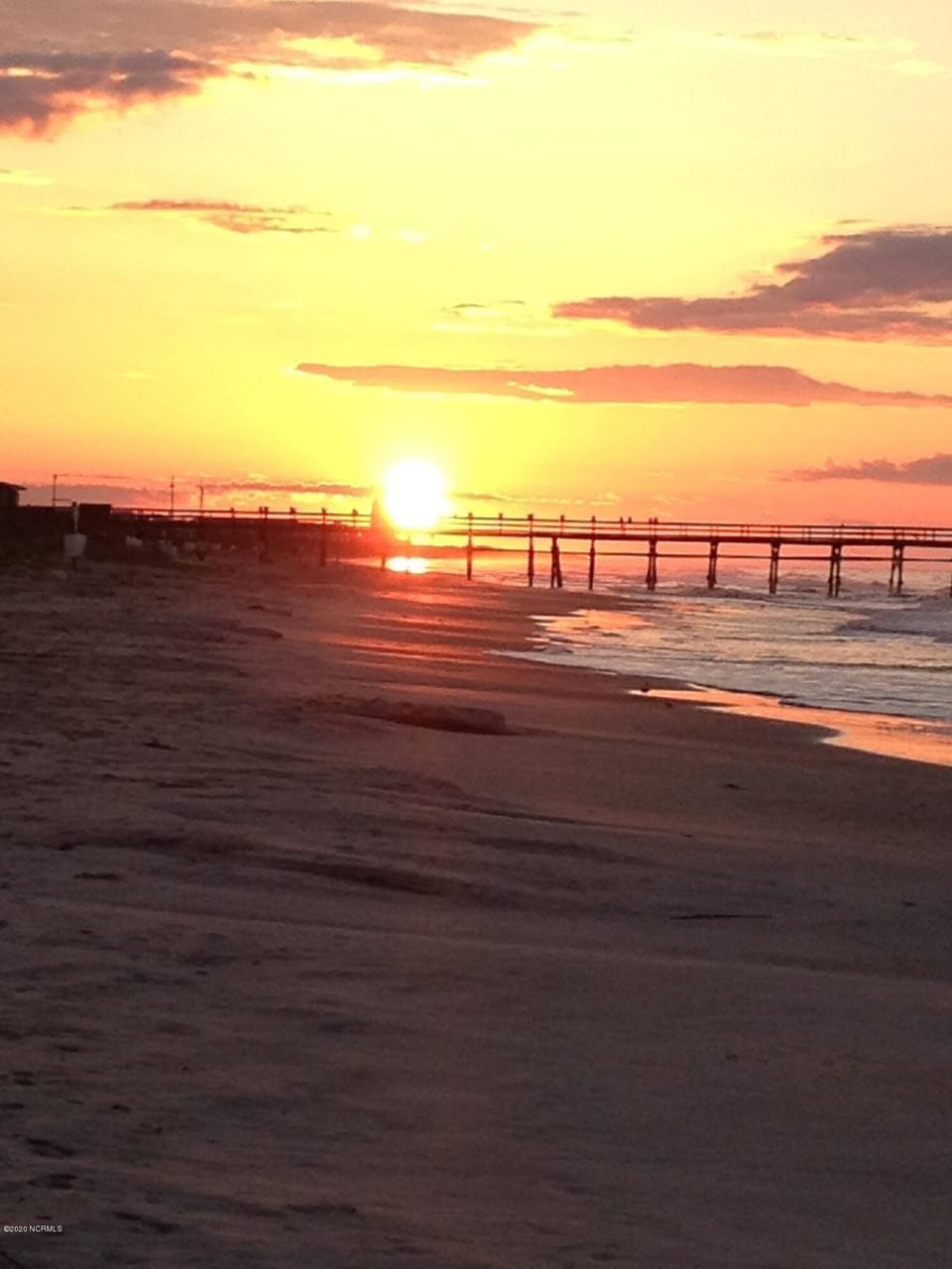 Beautiful fishing pier at Sunset