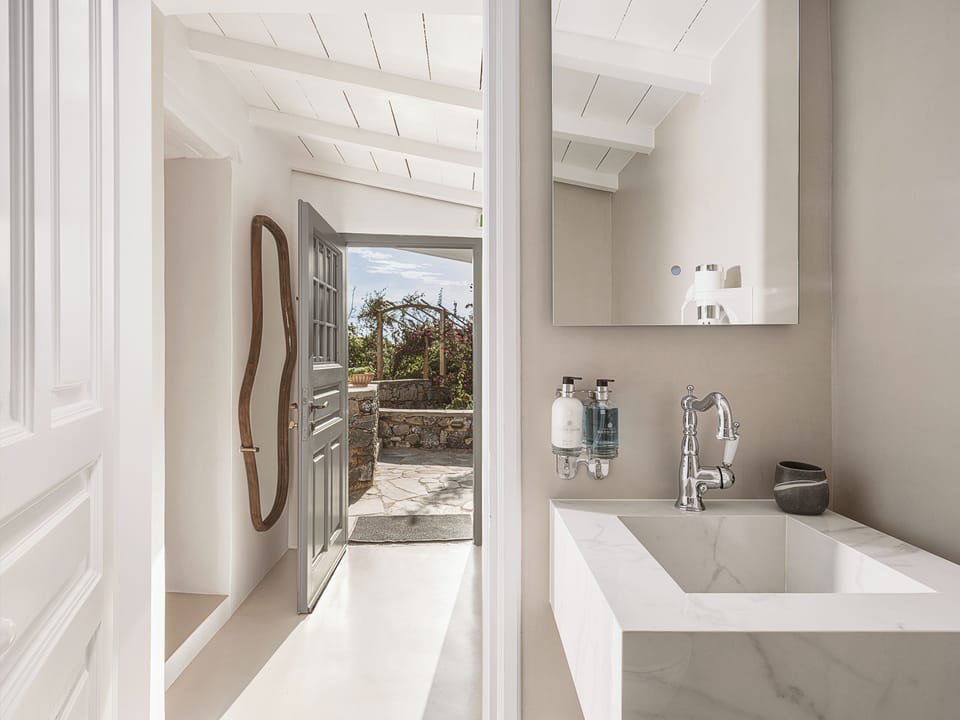 Double Room, Terrace | Bathroom | Shower, free toiletries, hair dryer, bathrobes