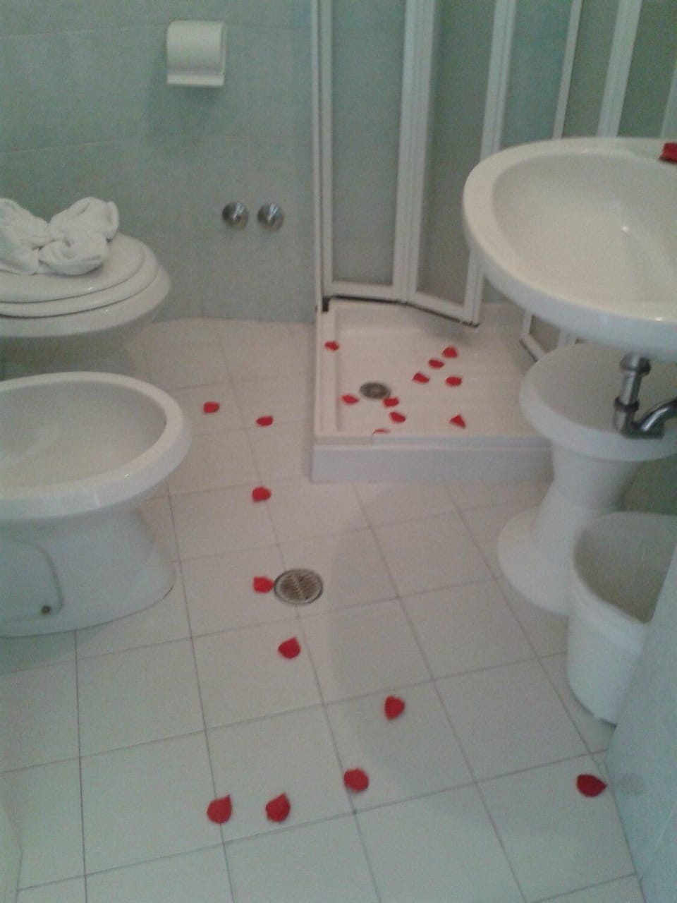 Classic Double Room | Bathroom | Shower, hair dryer, bidet, towels