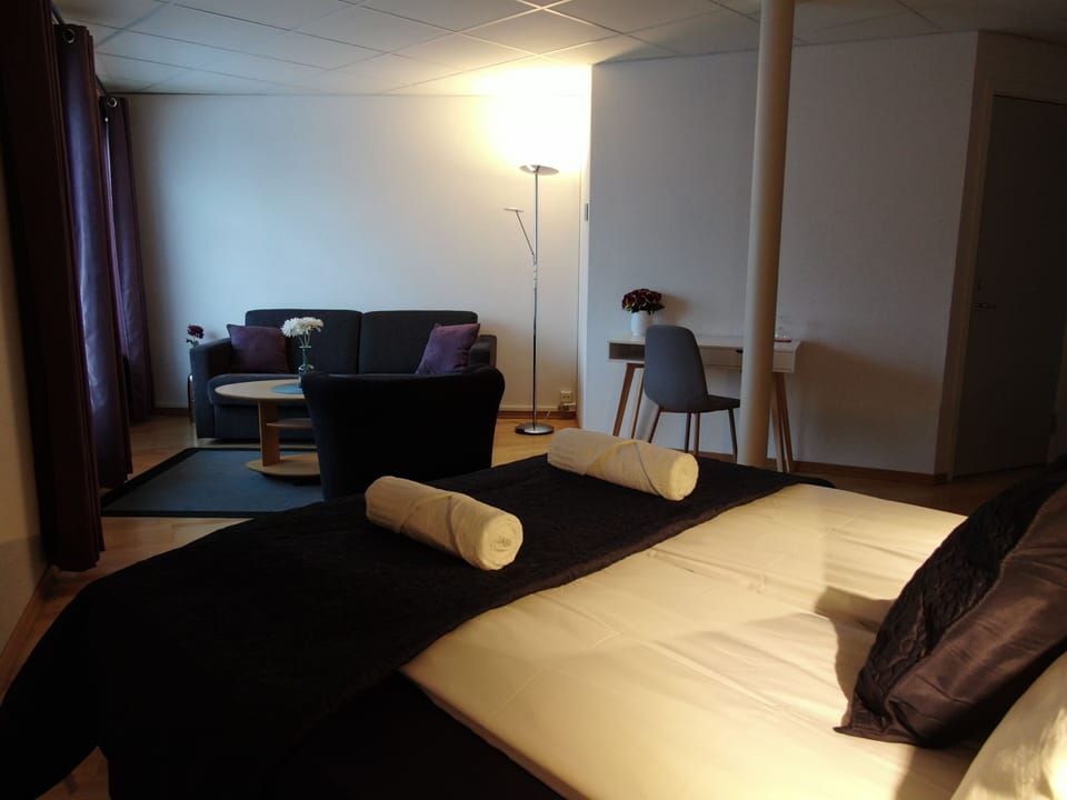 Panoramic Double Room, 1 King Bed with Sofa bed, Sea View | Premium bedding, minibar, desk, laptop workspace