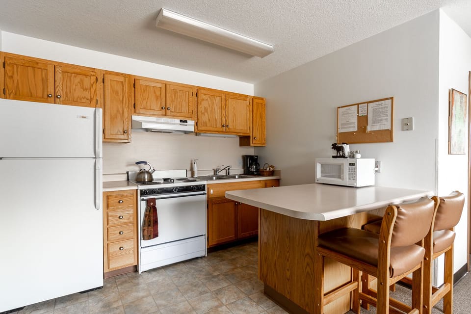 Kitchen and dining area