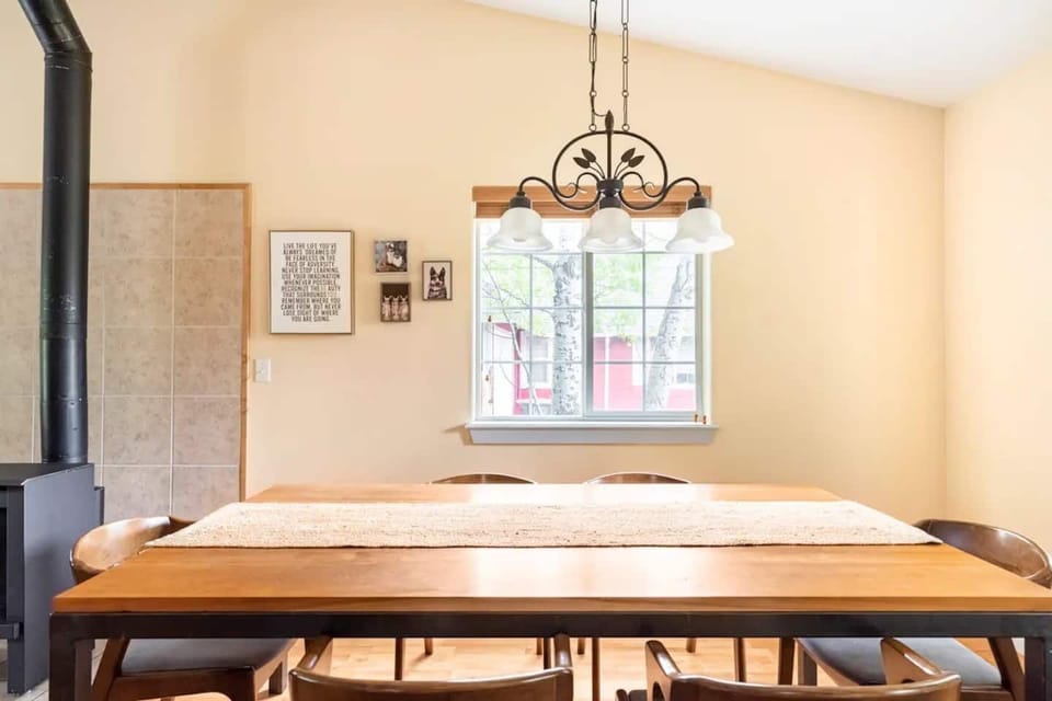 Gather around the dining table for food, fun, and conversation.