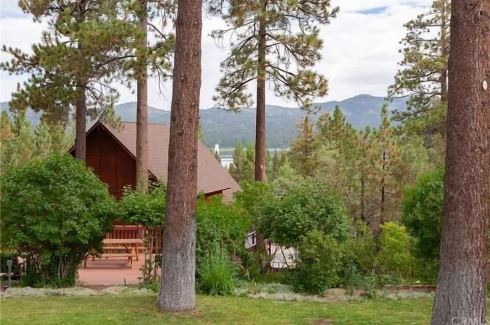 Lake views, Peakaboo. Scenic View from House. - Beautifully landscaped backyard with a great space for entertaining, lighting & more, with a peekaboo view of the lake.