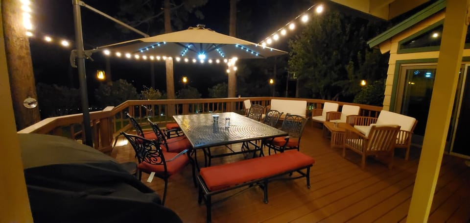 Back Deck. - Outdoor seating and grill.