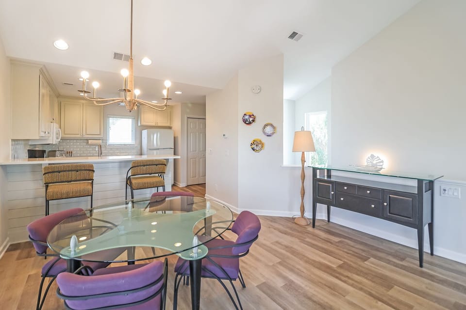 Dining area and kitchen