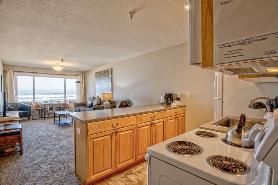 Get beautiful ocean views from the kitchen