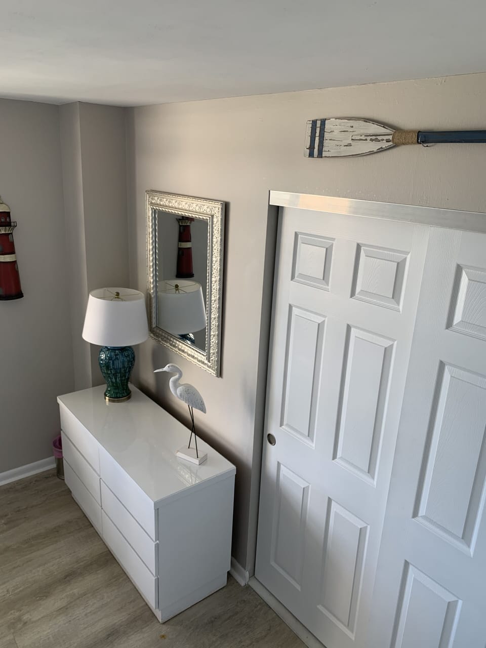 Guest Rm closet has a beach wagon, 4 chairs, ice chests, floats, noodles, etc.