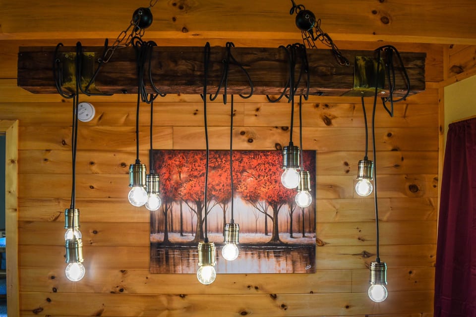 Light fixture in the dining area