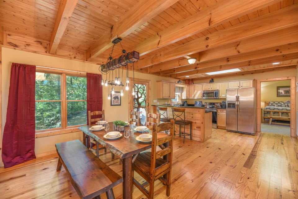 Dining area and kitchen