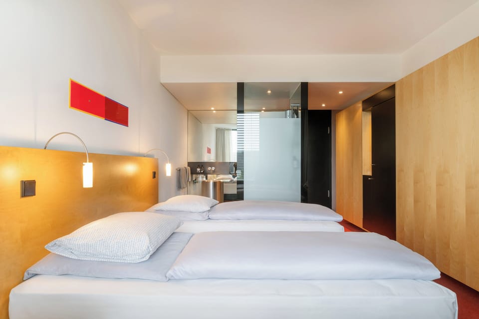 The Innside Twin Room | Hypo-allergenic bedding, free minibar, in-room safe, desk