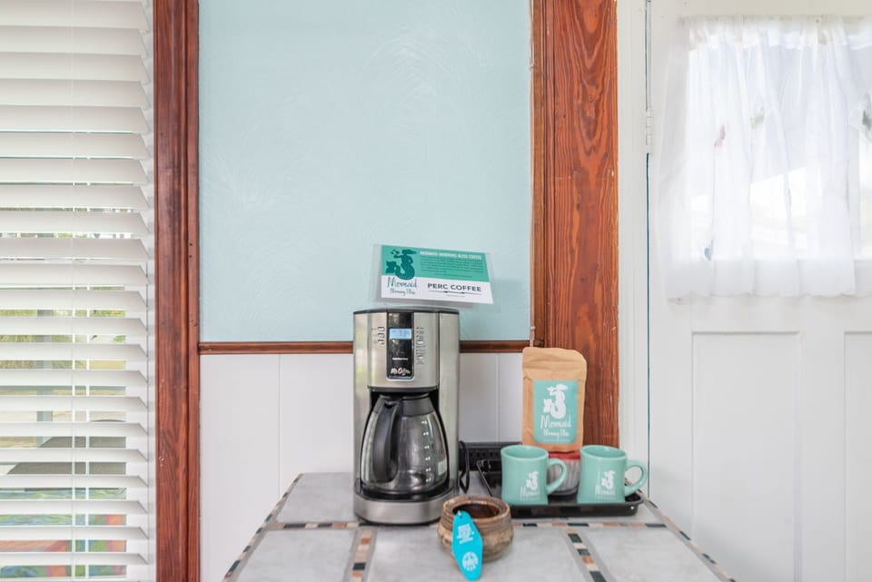 Breakfast counter - Enjoy your complimentary sample of Mermaid Morning Bliss coffee while here.
