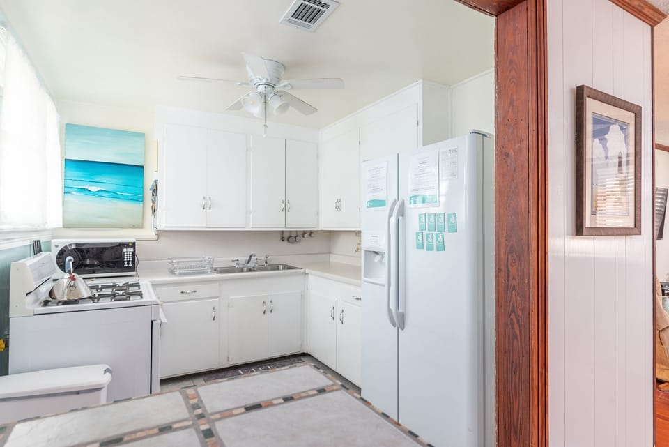 Kitchen - Water and Ice Maker on your refrigerator. 
Don't forget to take your Mermaid Cottage magnet!