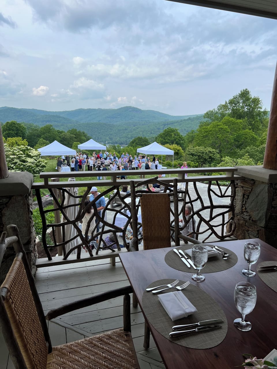 Trillium Clubhouse Dining overlooking mountains - avail with guest membership.