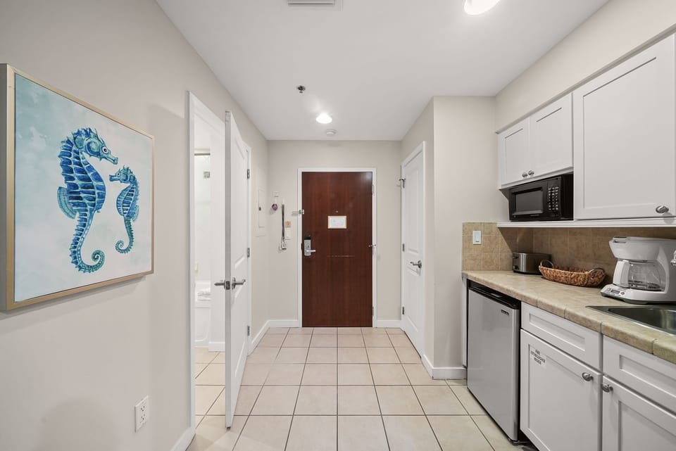 Entry Door and Kitchenette