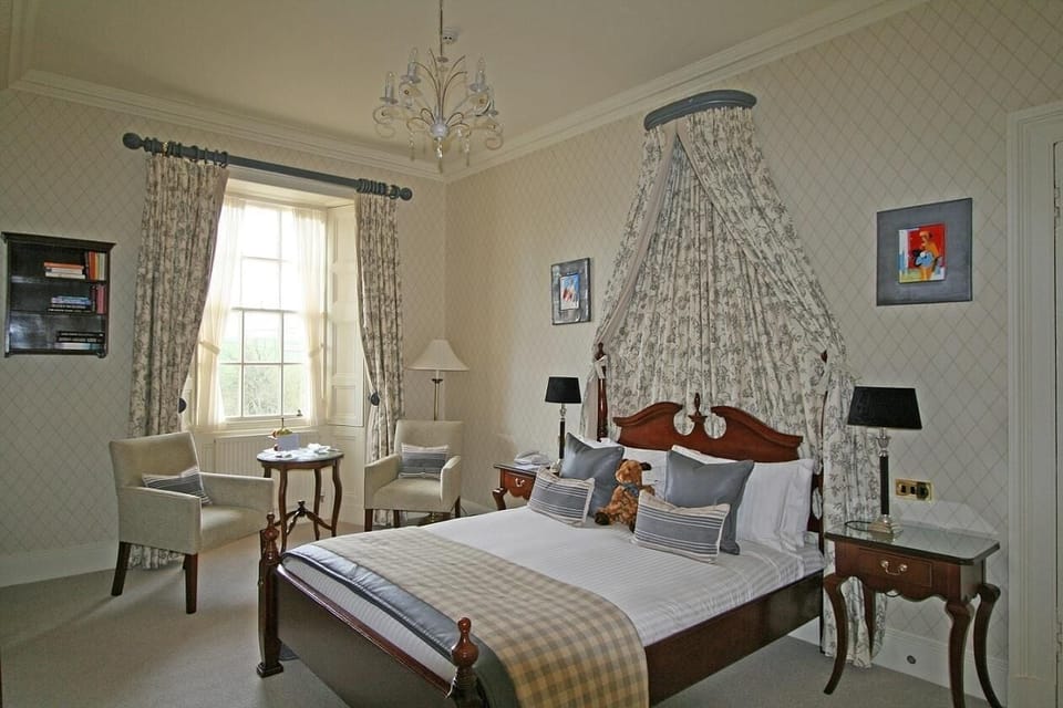 Down comforters, individually decorated, individually furnished, desk