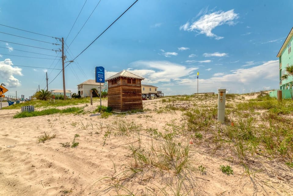 Beach access across the street