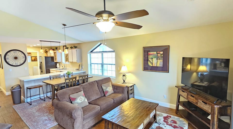Spacious living room and dining area with  gorgeous views from all angles!