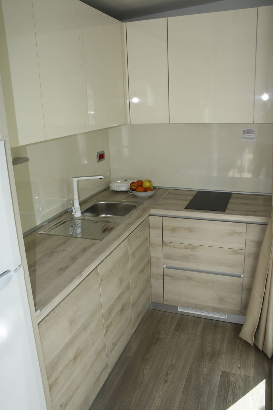 Premium Mobile Home | Private kitchen | Full-size fridge, microwave, coffee/tea maker, electric kettle