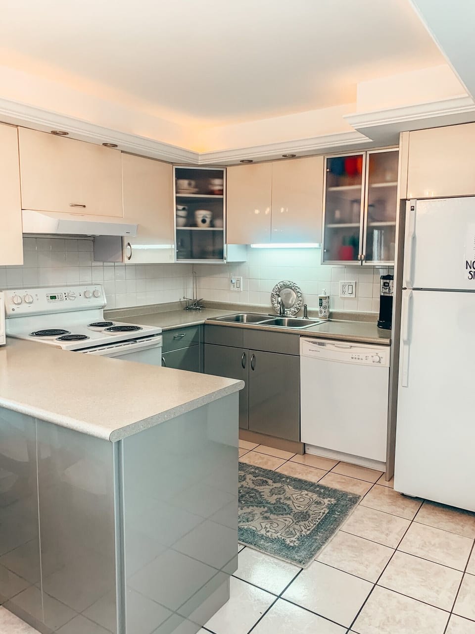 Well stocked kitchen with everything you need if you decide to cook! 