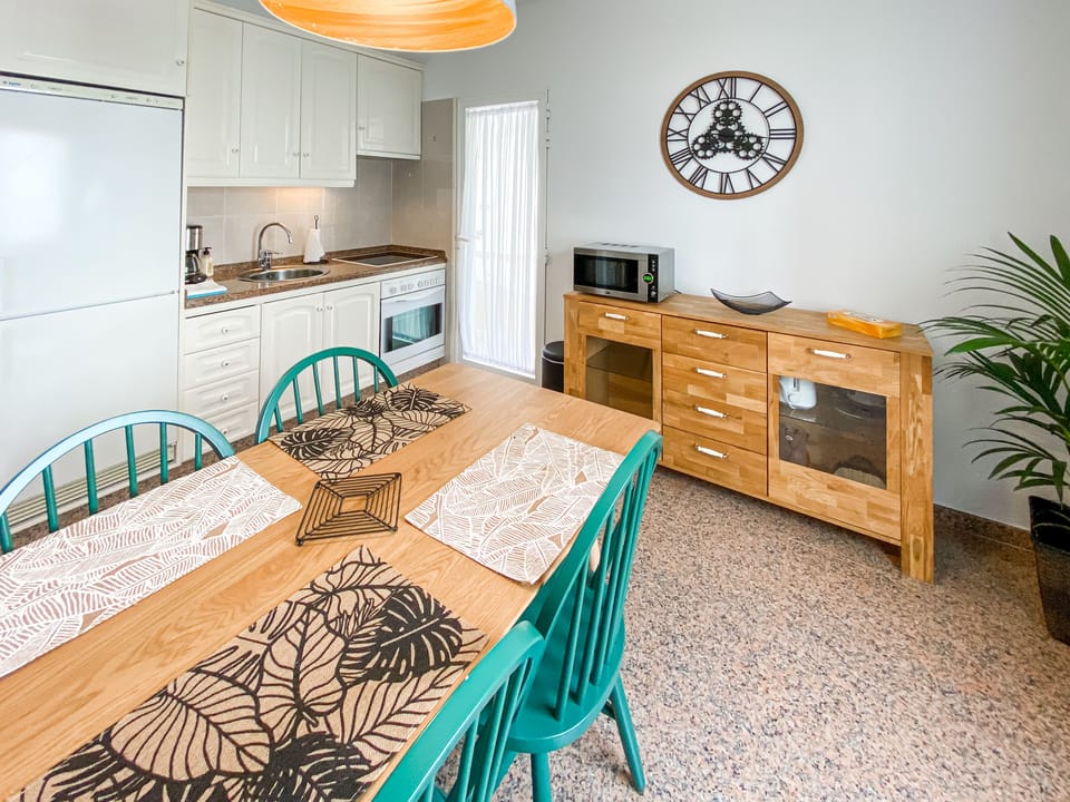 Dining area and kitchen