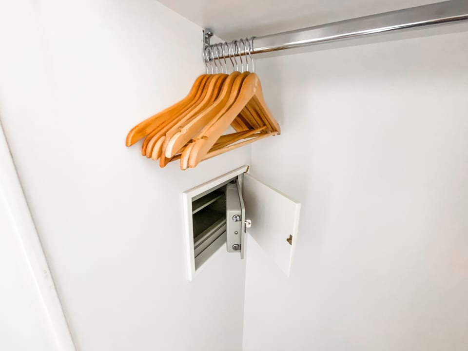 Safe for valuables in the wardrobe