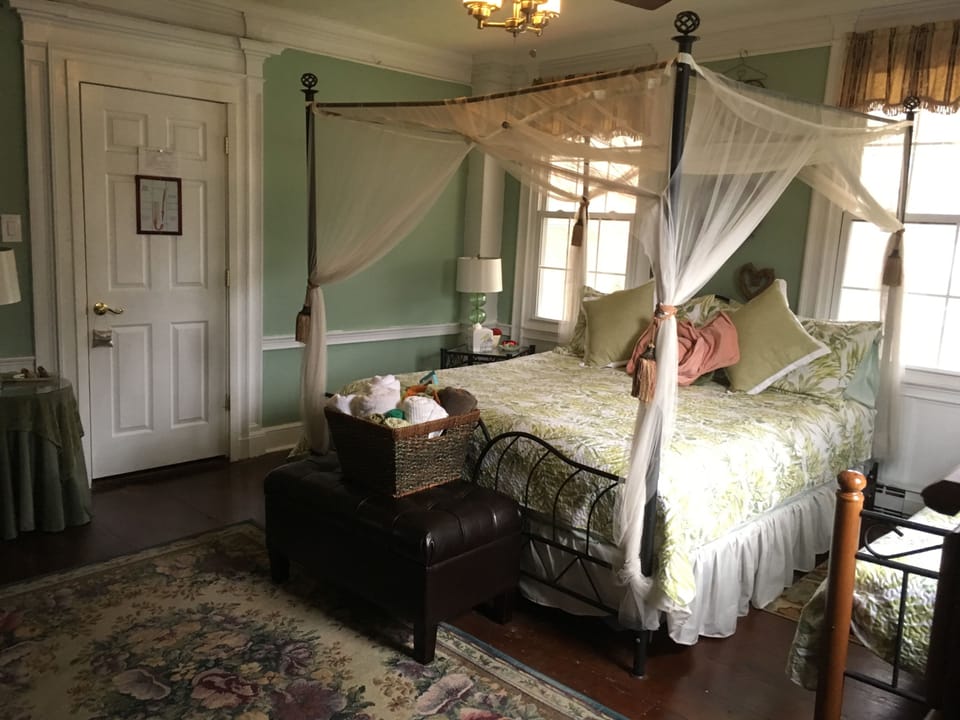 Sage Room - Shared Bath | Premium bedding, blackout drapes, iron/ironing board