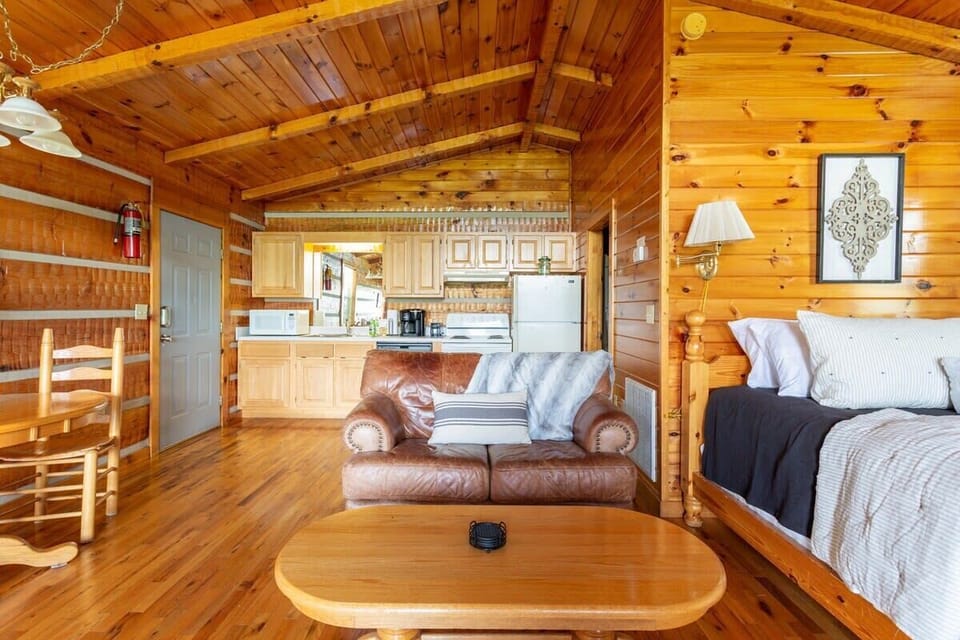 Open Feel And All Wood Cabin!