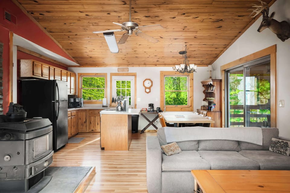 This open floor plan has modern touches throughout.