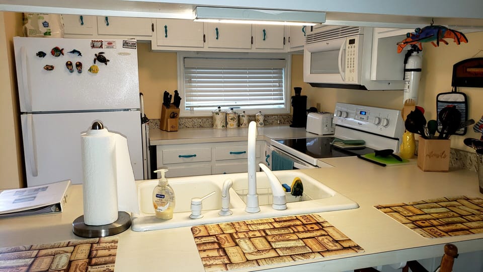 Fully stocked kitchen