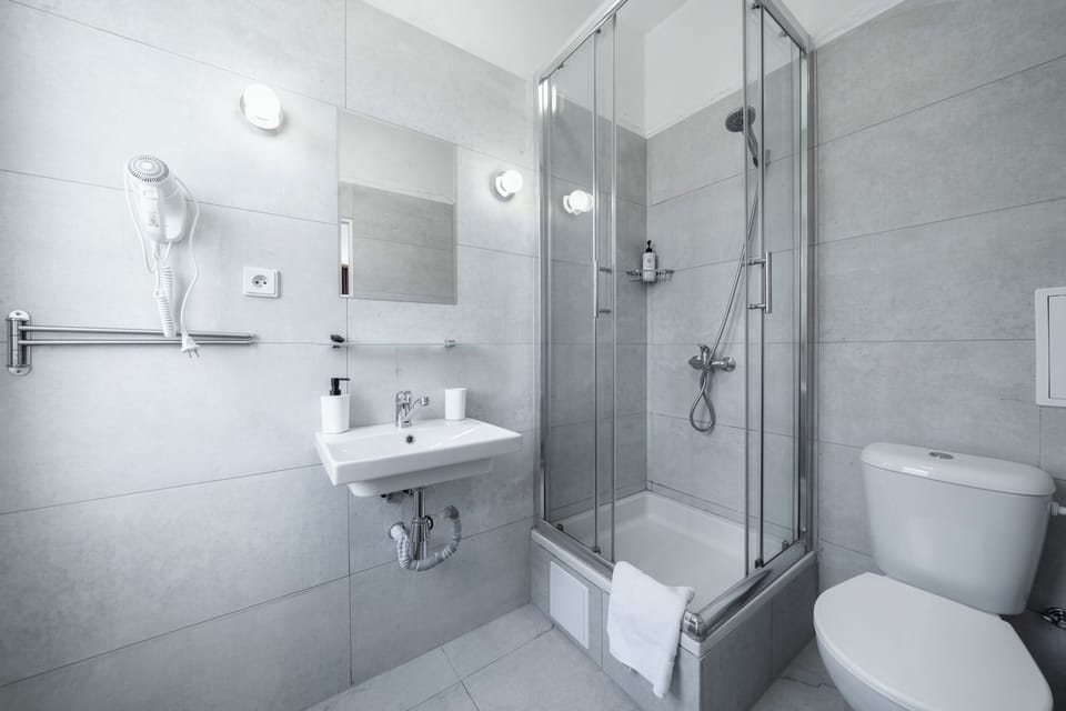 Triple Room | Bathroom | Shower, towels, toilet paper