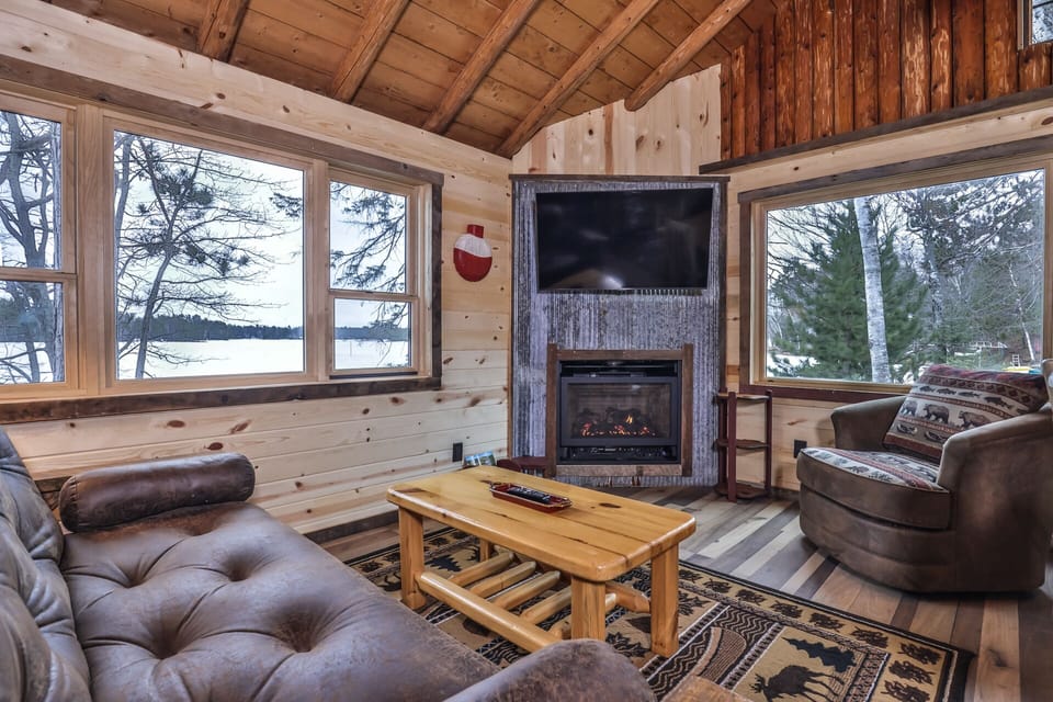Cozy up next to a warm fire