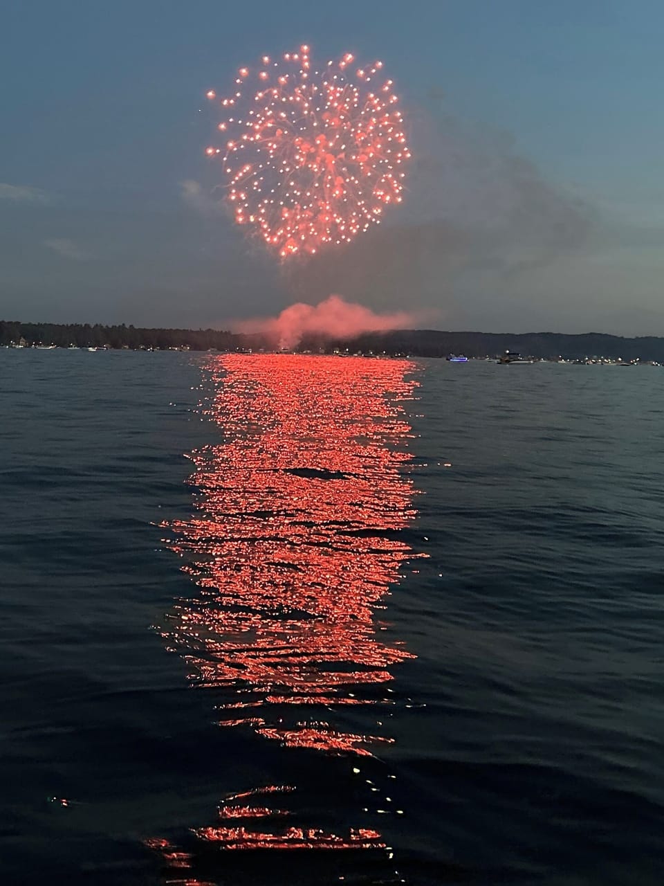 Fireworks across the lake