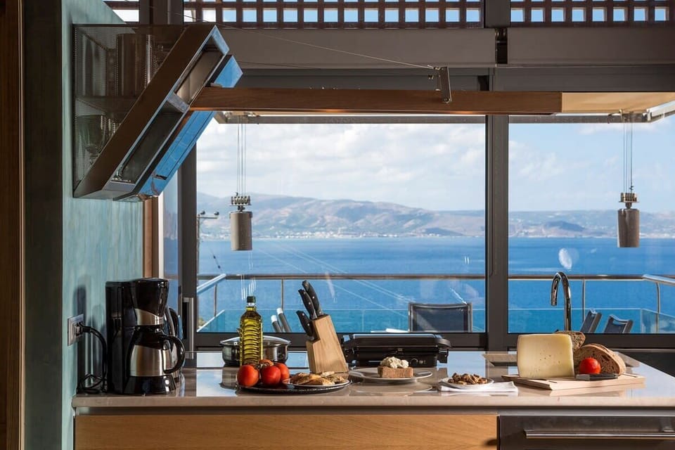 Kitchen space with a lovely view