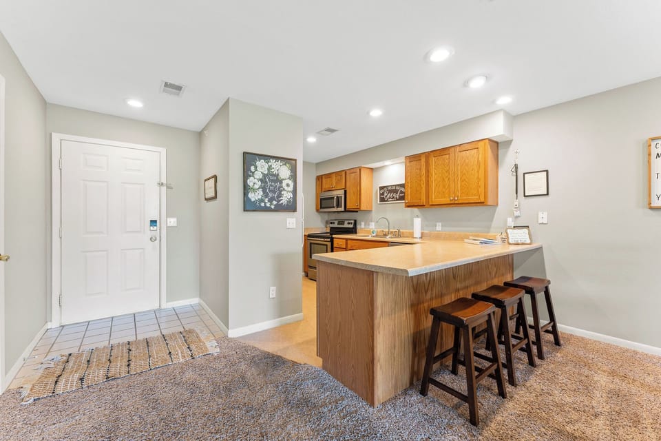 Front entry and kitchen area