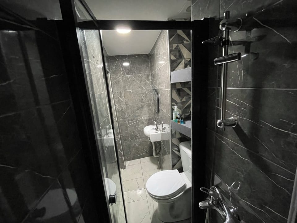 Family Room | Bathroom | Shower, hair dryer, bidet, towels