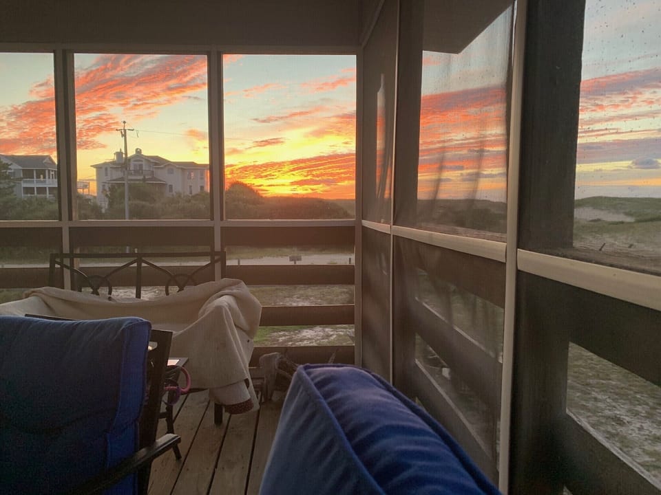 Morning sunrise over the beach 