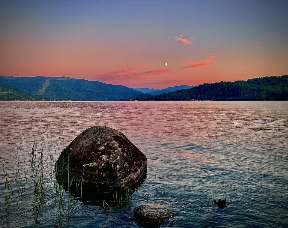 Sunset from the dock looking southeast 