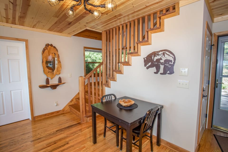 Two-seat Table in Great Room, adjacent to Kitchen and Dining, provides 2 more Dining Seats and a Fun Game/Card Table!