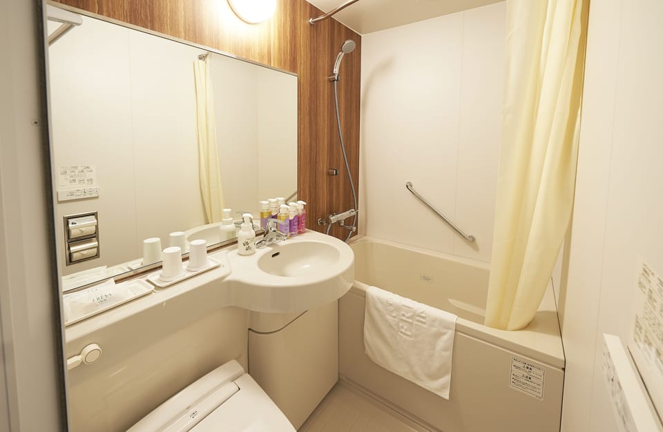 [Non-Smoking] Twin | Bathroom | Combined shower/tub, free toiletries, hair dryer, slippers