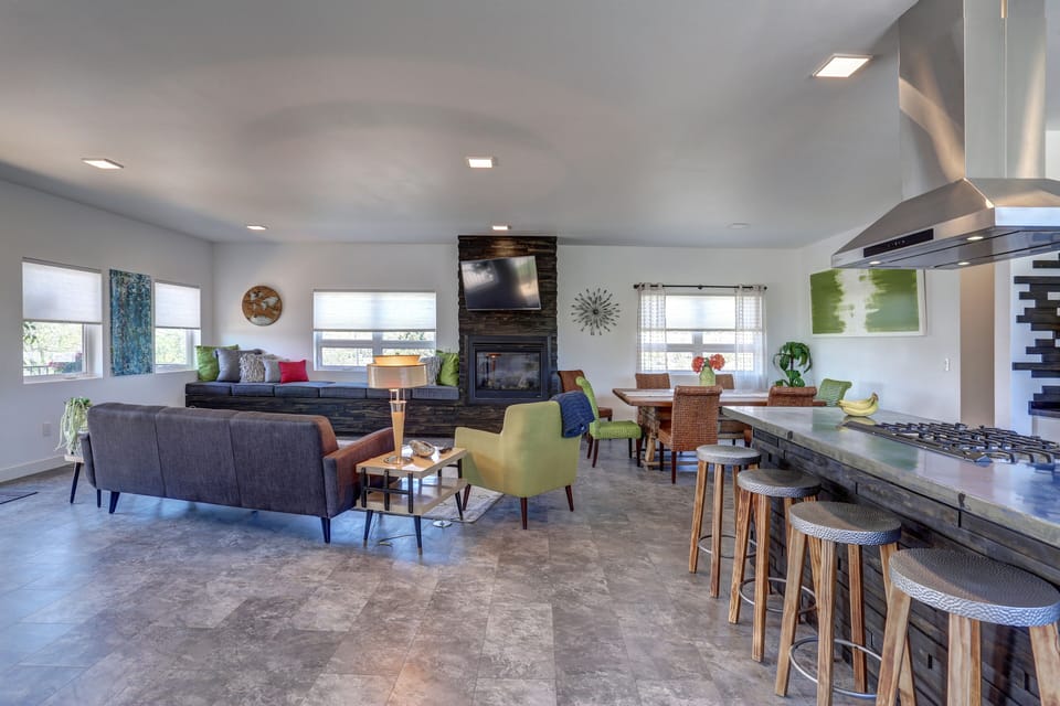 View of living room from entry of the house.