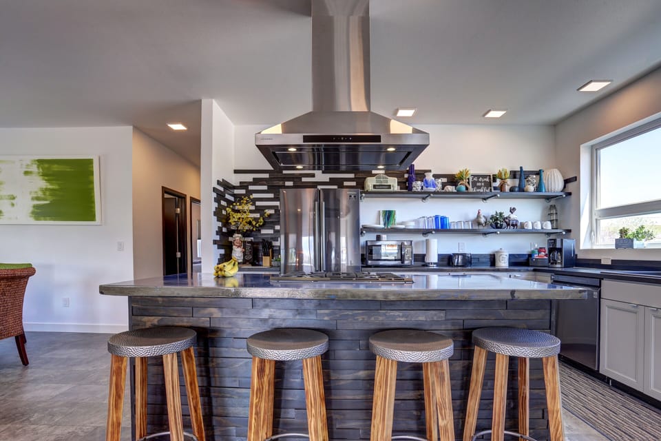 Four bar stools in total