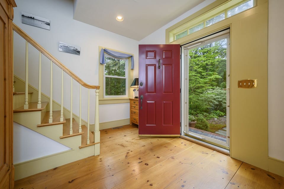 Welcome to Norma's Beach House  Front Entry - 9 Reliance Way Harwich Cape Cod - New England Vacation Rentals-#BookNEVRDirectNormasCapeEscape