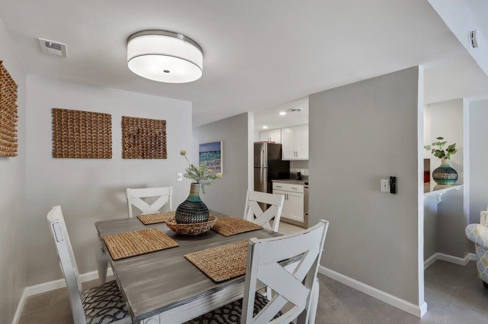 Dining area flows easily from the kitchen.