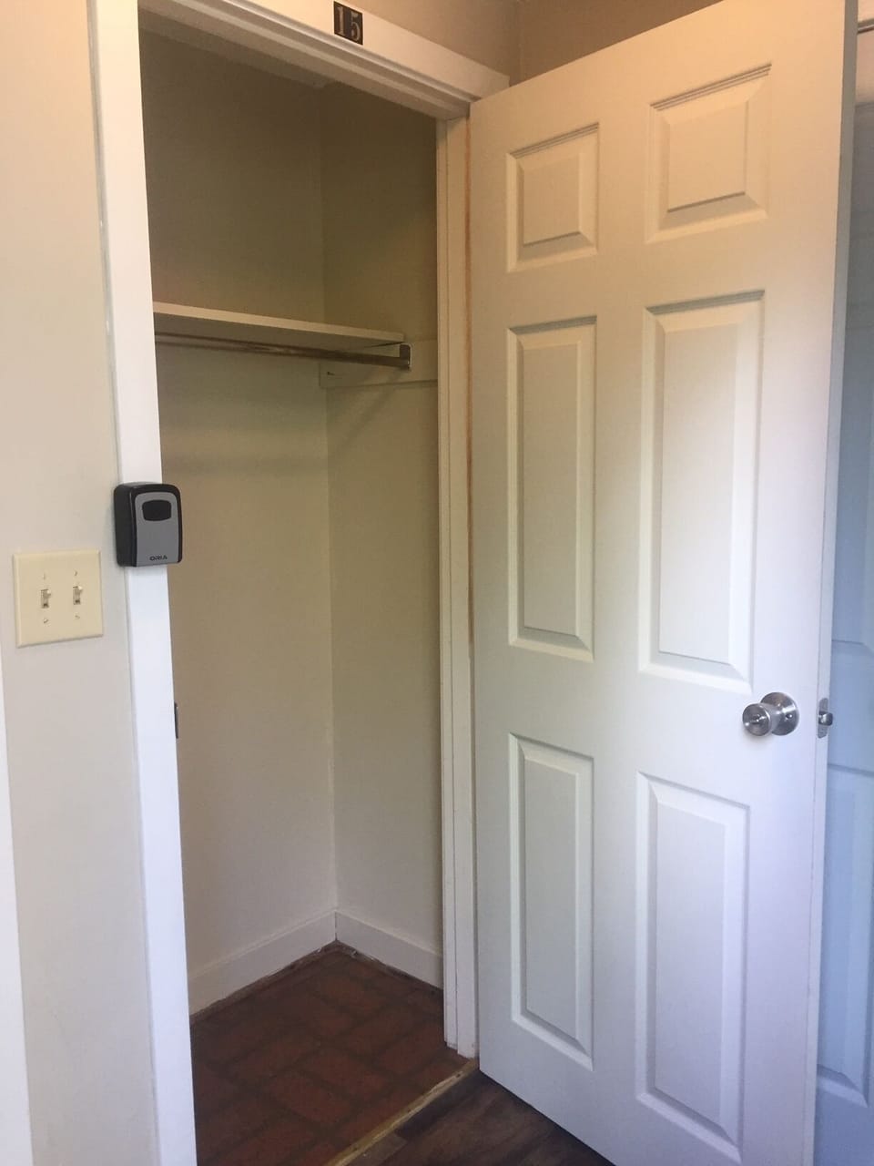 Foyer closet - great for ski and boot storage in the winter.