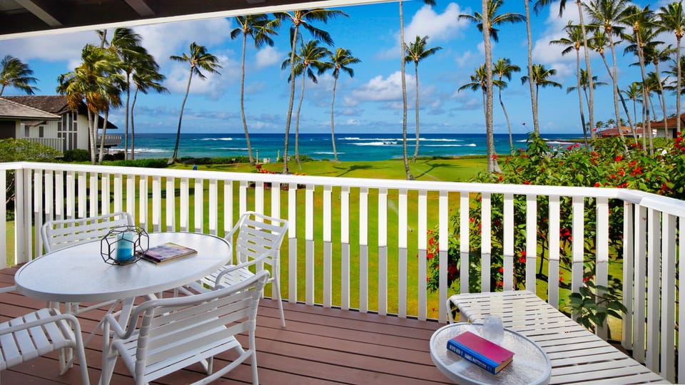 Kiahuna Plantation #20 - Ocean View Dining & Lounging Lanai - Parrish Kauai