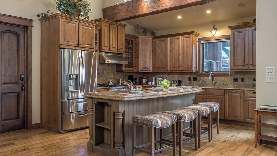 Kitchen, Main Level - Island with bar seating