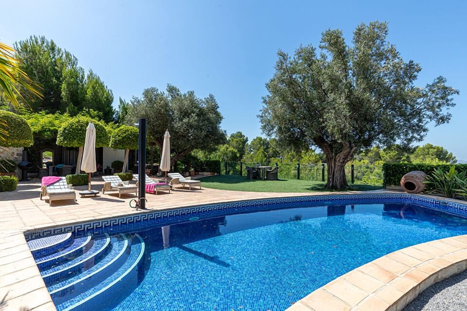 Terrace and pool