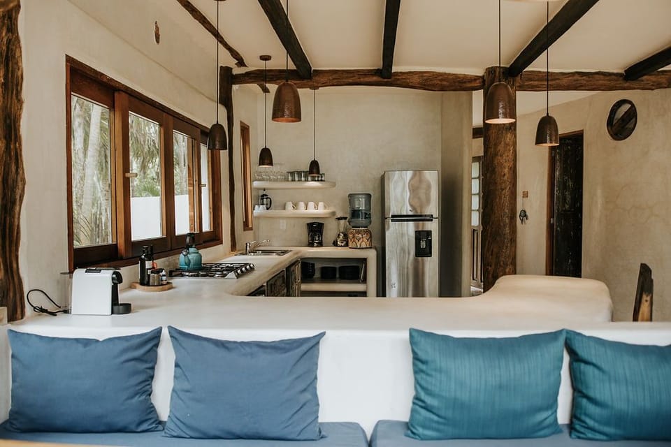 Spacious kitchen and dining area for 10
