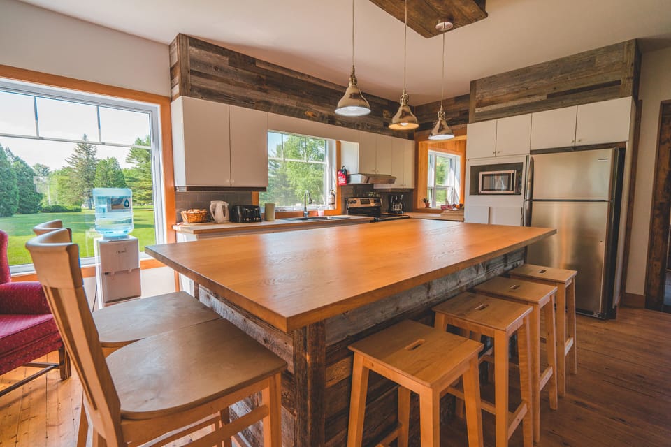 Panoramic Chalet | Private kitchen | Mini-fridge, microwave, toaster, cookware/dishes/utensils