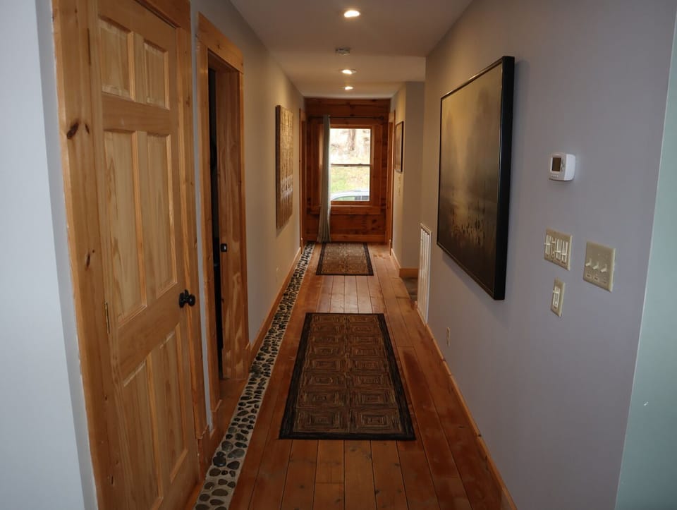 Hallway to guest bedrooms